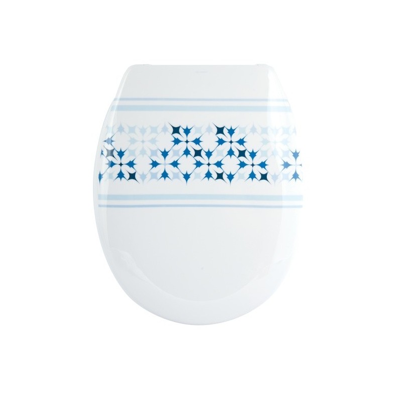 spirella Abattant wc Thermo Dur MALTA Bleu & Blanc - Charnières PS MSV