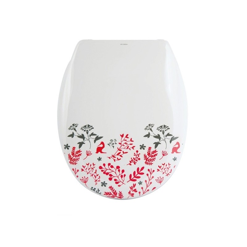 spirella Abattant wc Thermo Dur Motif Floral - Charnières PS MSV