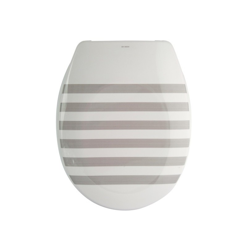 spirella Abattant wc Thermo Dur SEAUVILLE Gris & Blanc - Charnières PS MSV