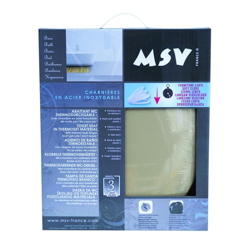 Spirella Abattant Wc Thermo Dur Taupe - Charnières Inox MSV