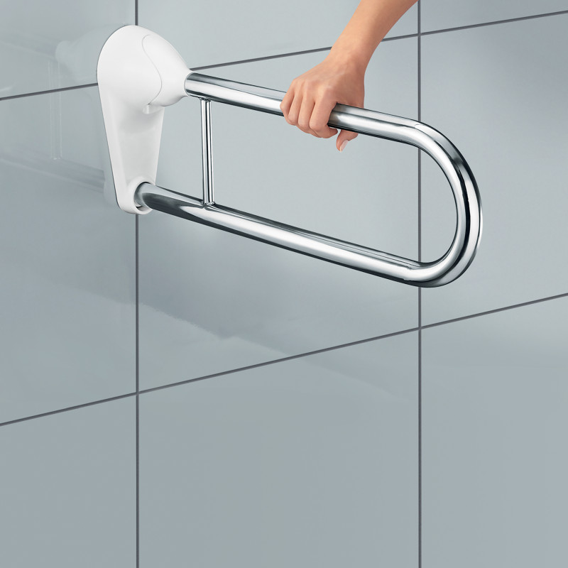 Spirella Barre De Redressement Ou D'appui Acier Inox 61x35 5cm Chrome Spirella