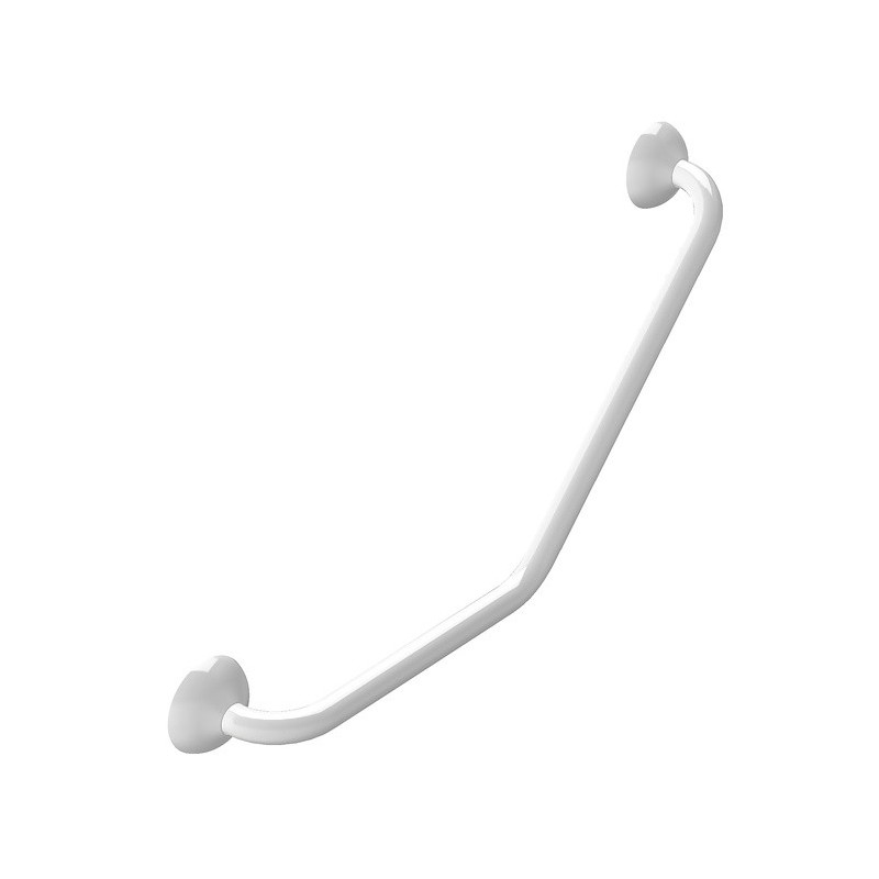 spirella Barre de redressement ou d'appui coudée ECO Acier Inox 71cm Blanc Spirella