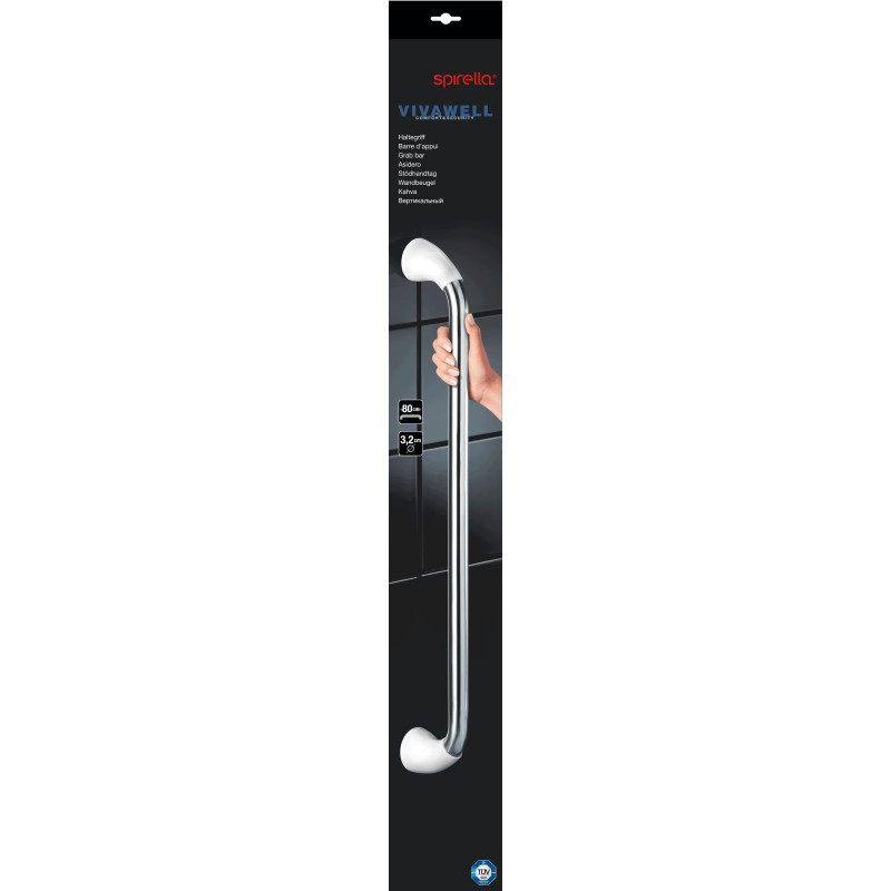 Spirella Barre De Redressement Ou D'appui PROF Acier Inox 80cm Chrome Spirella