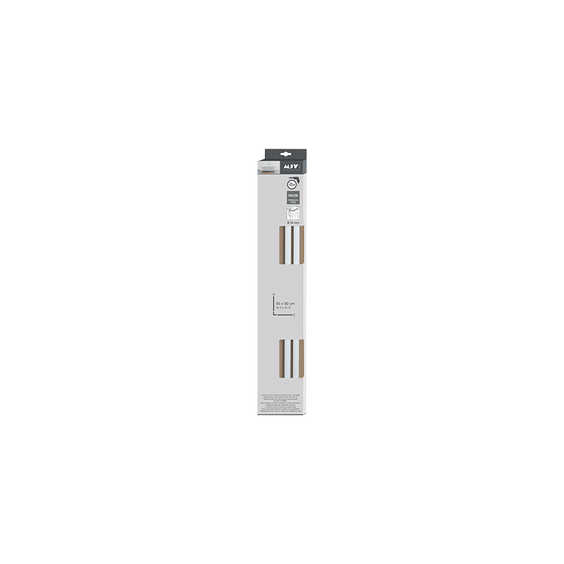 Spirella Barre Tringle Pour Rideau De Douche D'angle à  Fixer En Alu 80x80cm Blanc MSV