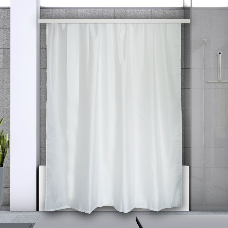 spirella Barre tringle pour rideau de douche d'angle à  fixer en Alu SURPRISE 170x75cm Blanc Spirella