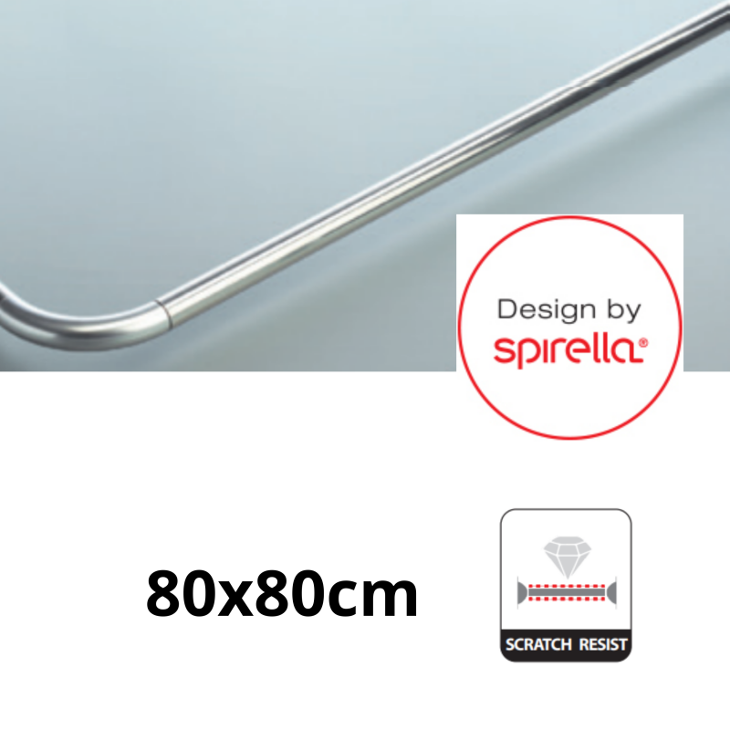 Spirella Barre Tringle Pour Rideau De Douche D'angle à  Fixer En Alu MAGIC 80x80cm Finition Brillante Spirella