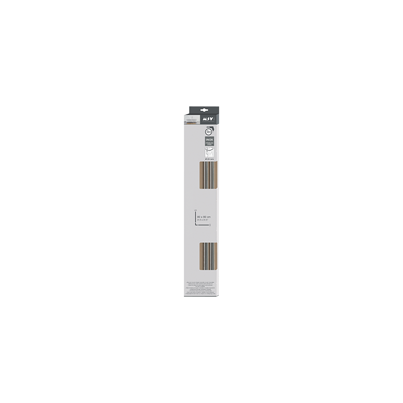 Spirella Barre Tringle Pour Rideau De Douche D'angle à Fixer 80x80cm Inox MSV