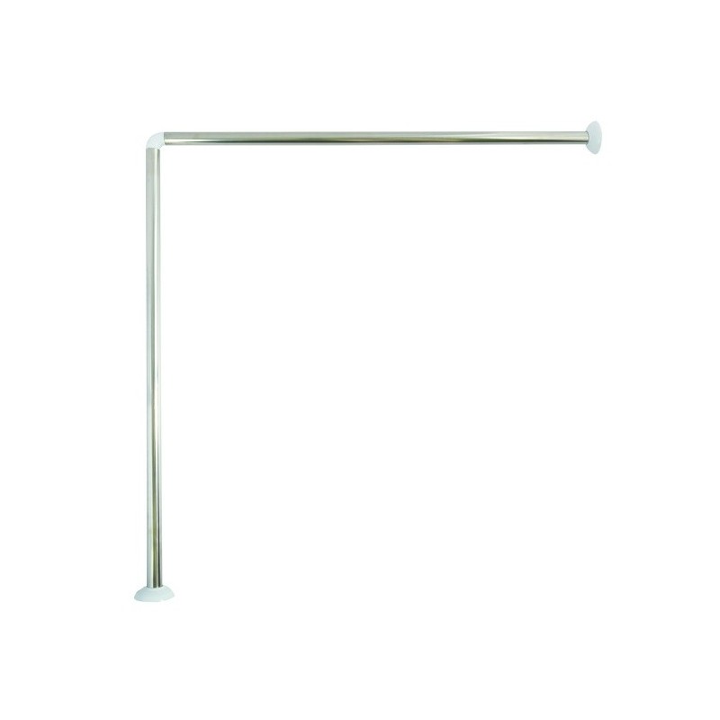 spirella Barre tringle pour rideau de douche d'angle à  fixer 80x80cm Inox MSV