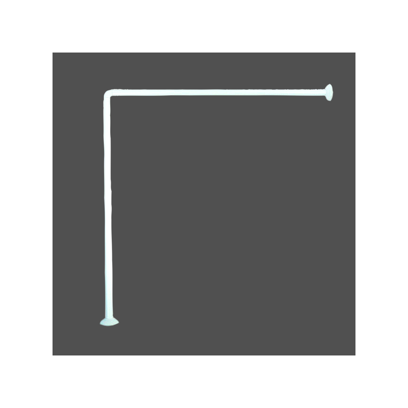 spirella Barre tringle pour rideau de douche d'angle à  fixer en Alu 80x80cm Blanc MSV