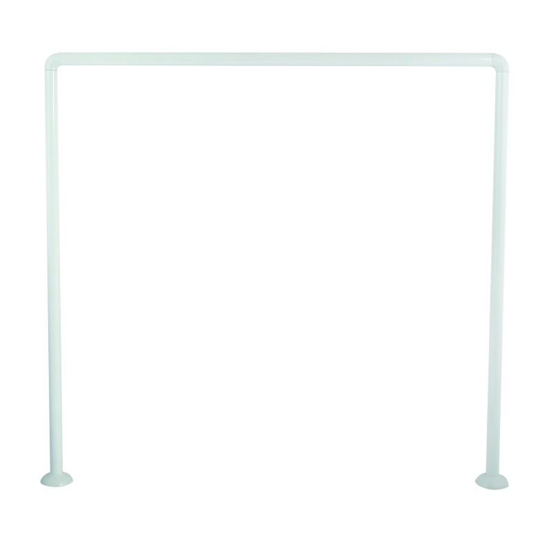 Spirella Barre Tringle Pour Rideau De Douche D'angle Modulable à Fixer En Alu 80x80x80cm Blanc MSV