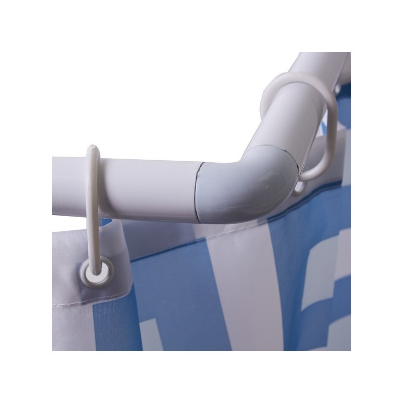 Spirella Barre Tringle Pour Rideau De Douche D'angle Modulable à Fixer En Alu 80x80x80cm Blanc MSV