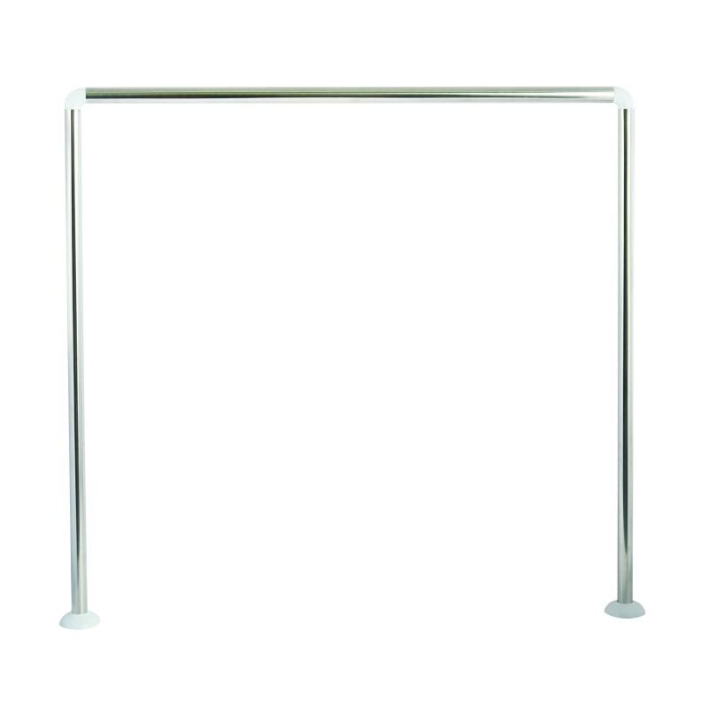 spirella Barre tringle pour rideau de douche d'angle modulable à  fixer 80x80x80cm Inox MSV