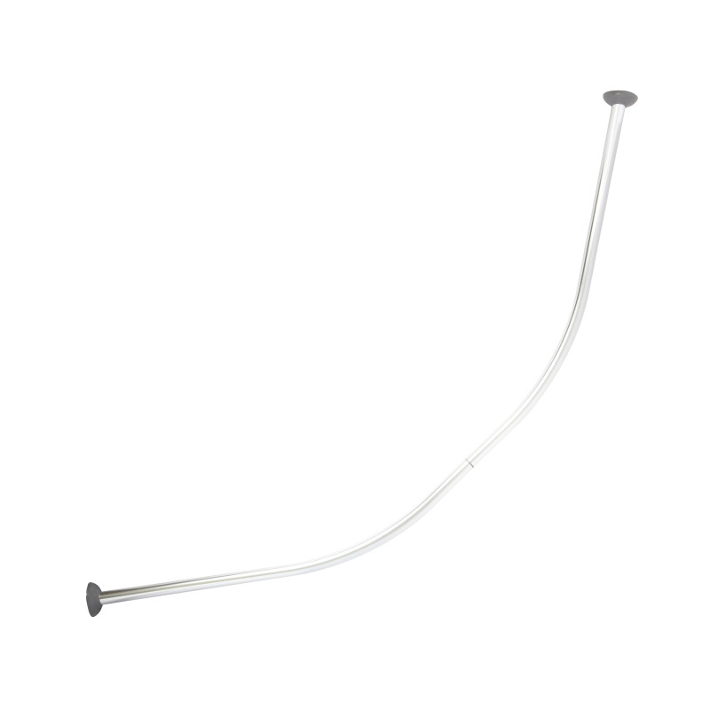spirella Barre tringle pour rideau de douche Incurvée à  fixer en Alu Chromé 80x80cm MSV