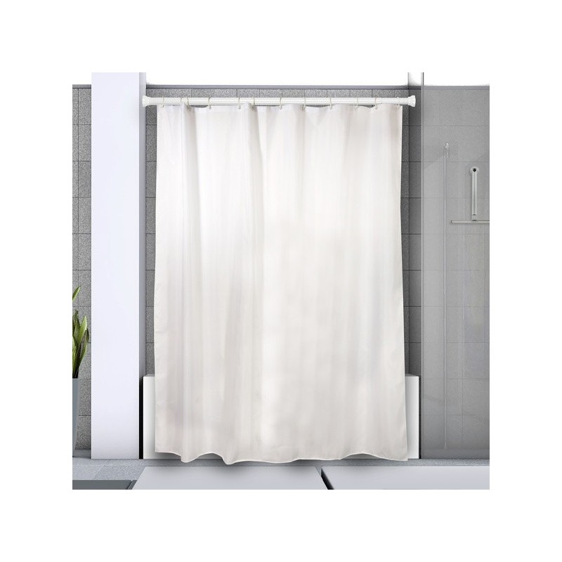 spirella Barre tringle pour rideau de douche ou baignoire extensible sans perçage en Alu KRETA 125-220cm Blanc Spirella