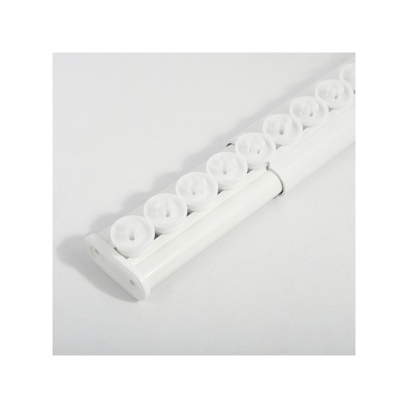 Spirella Barre Tringle Pour Rideau De Douche Ou Baignoire Extensible Sans Perçage En Alu SURPRISE 125-210cm Blanc Spirella