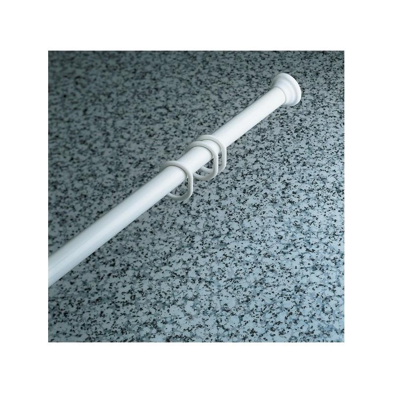 Spirella Barre Tringle Pour Rideau De Douche Ou Baignoire Extensible Sans Perçage En Alu DECOR 125-220cm Blanc Spirella