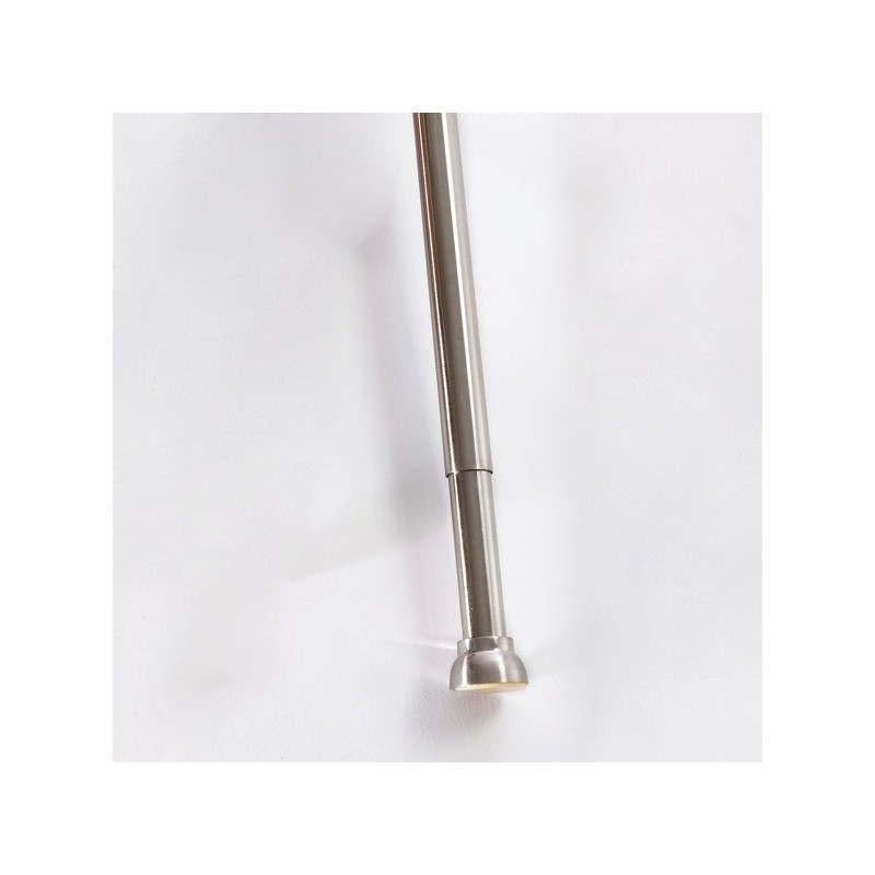 Spirella Barre Tringle Pour Rideau De Douche Ou Baignoire Extensible Sans Perçage En Alu KRETA 125-220cm Brossé Spirella