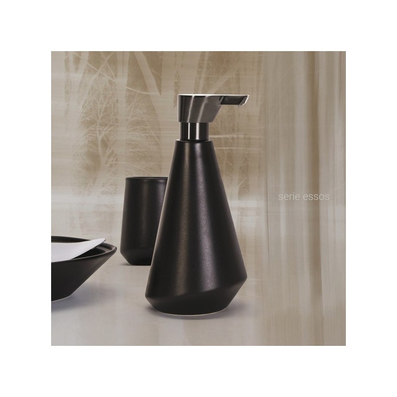 Spirella Boite à  Cotons Céramique ESSOS Coffee Matt Elements By Spirella