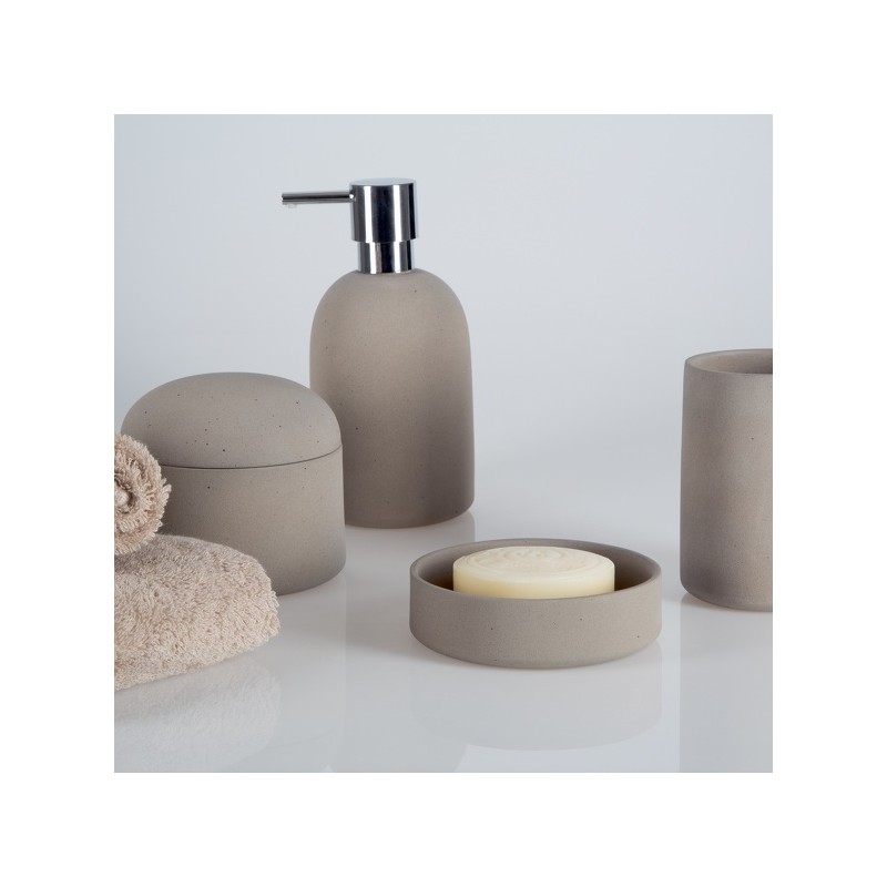 Spirella Boite à  Cotons Céramique GEMMA Terre Spirella