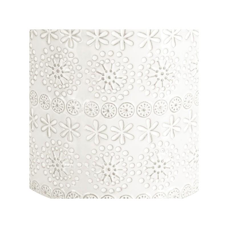 Spirella Boite à  Cotons Porcelaine RELIEF Blanc Spirella