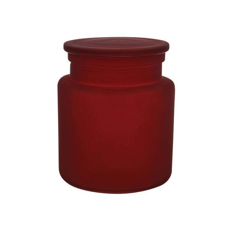 spirella Boite à  cotons Verre YOKO Misty Bordeaux Spirella