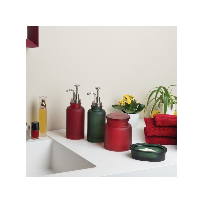 Spirella Boite à  Cotons Verre YOKO Misty Vert Spirella