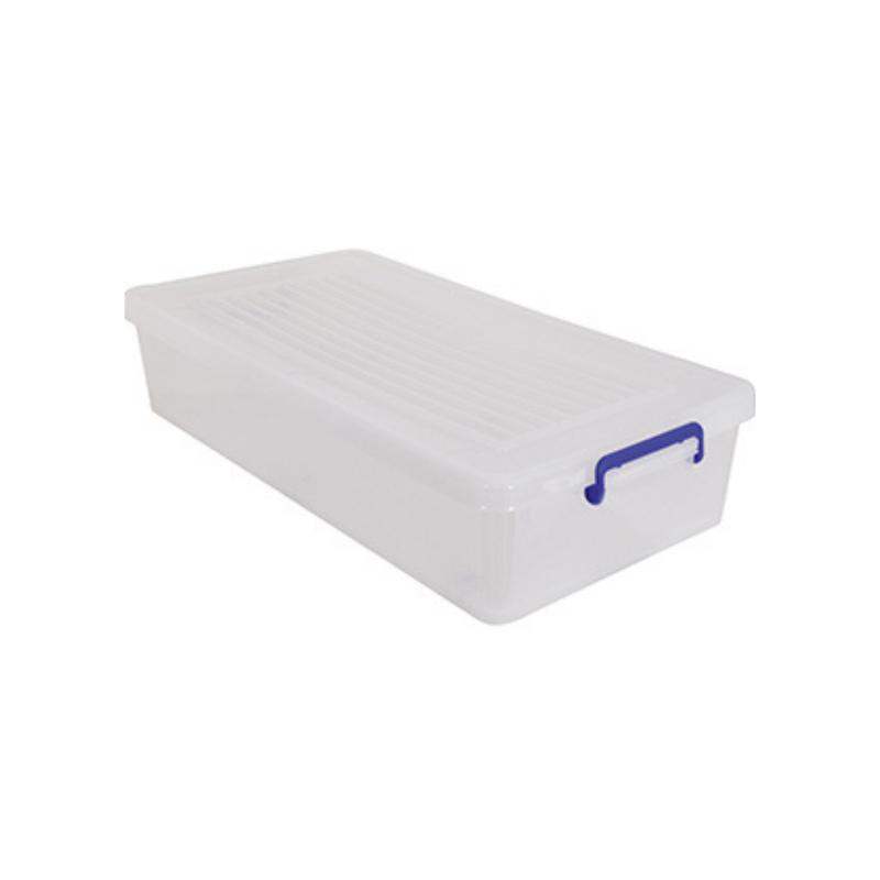 spirella Boite de rangement à  roulettes Blanc Transparent 35L MSV