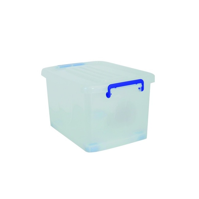 spirella Boite de rangement avec roulettes Blanc Transparent 25L MSV