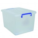 Spirella Boite De Rangement Avec Roulettes Blanc Transparent 37L MSV