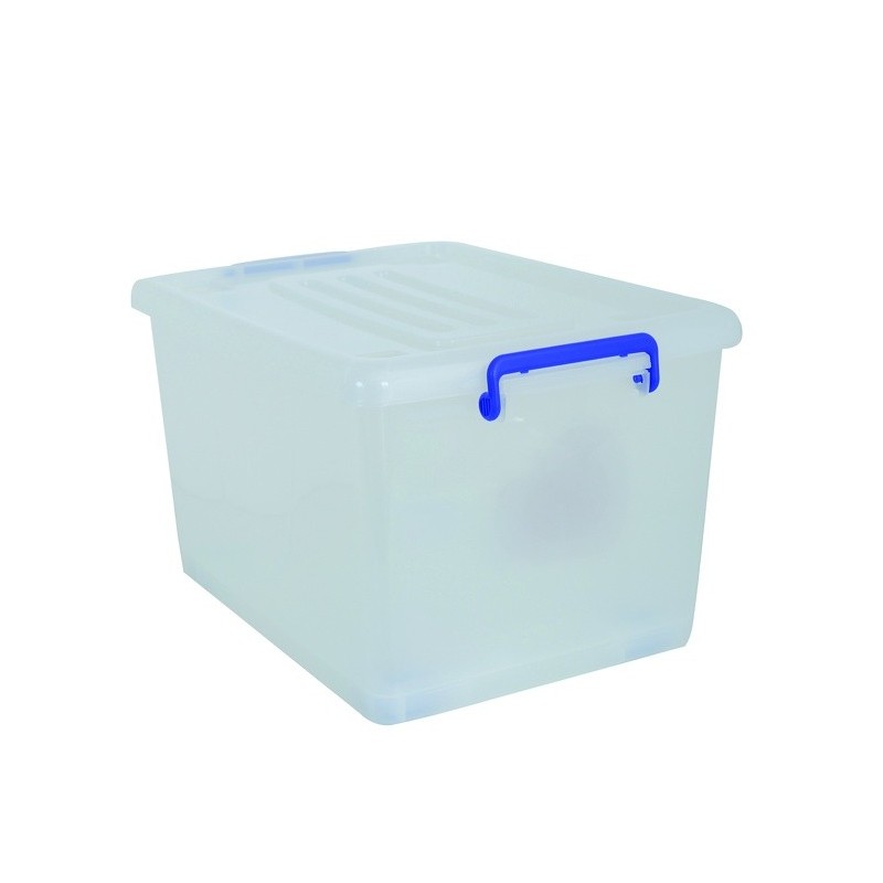 spirella Boite de rangement avec roulettes Blanc Transparent 37L MSV
