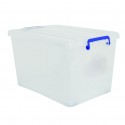 Spirella Boite De Rangement Avec Roulettes Blanc Transparent 50L MSV