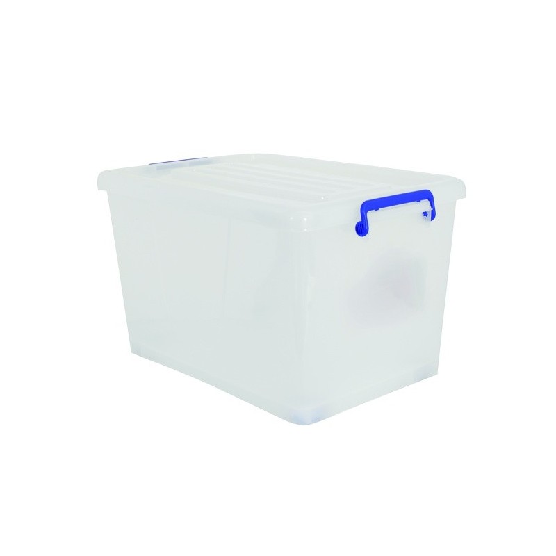 spirella Boite de rangement avec roulettes Blanc Transparent 50L MSV