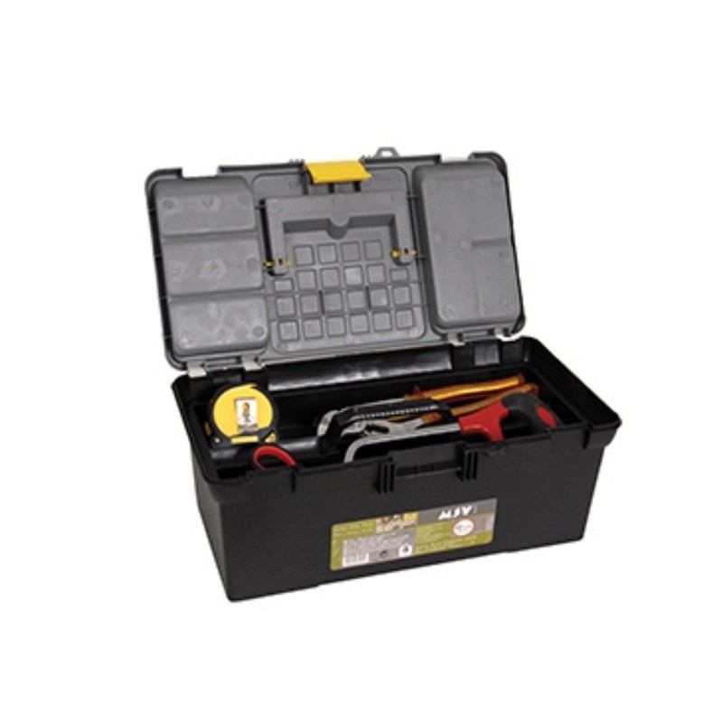 spirella Boite organisateur à  outils avec plateau et compartiments 33cm Noir & Jaune MSV