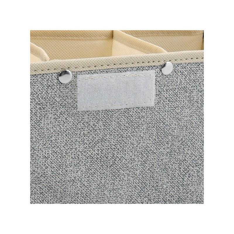 Spirella Boite Tiroir De Rangement Microaérée Et Respirant Avec 9 Compartiments Et Couvercle Gris MSV