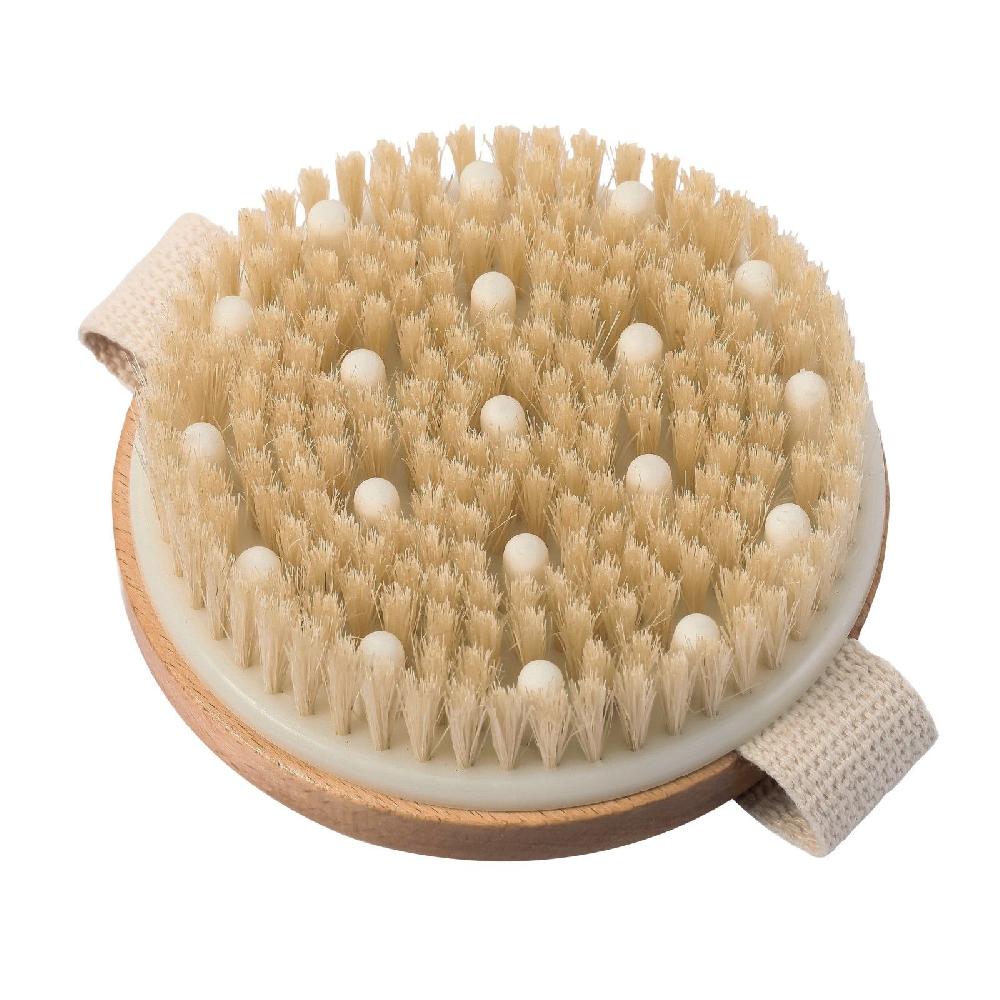 spirella Brosse de massage exfoliante ronde en poils et picots MSV