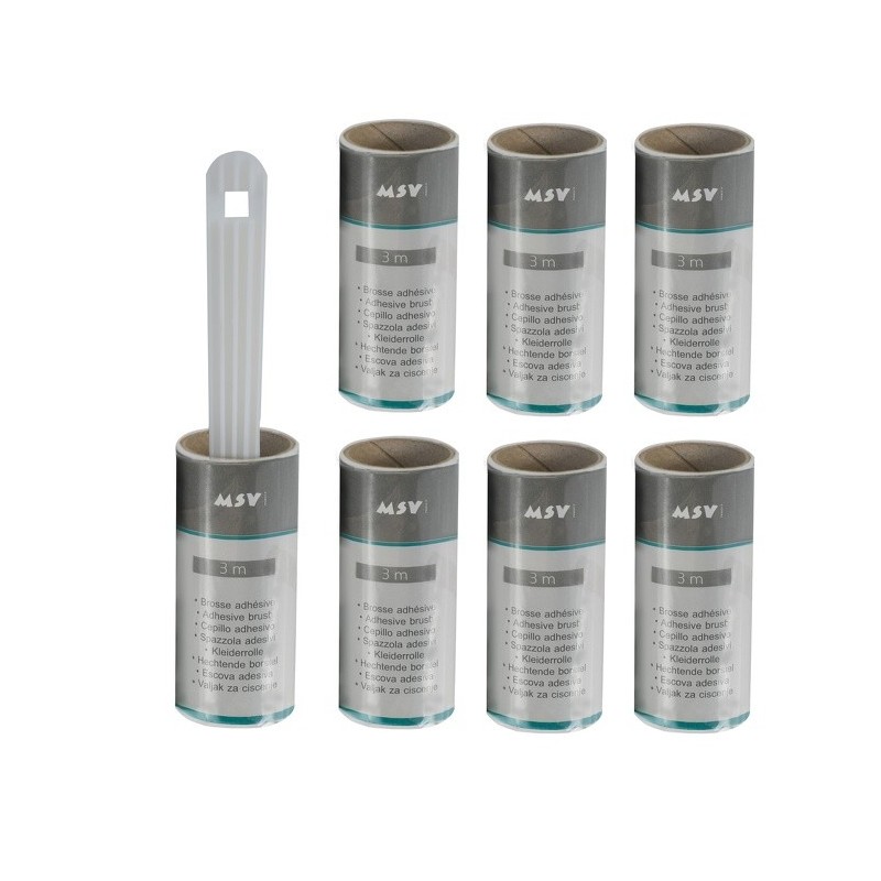 spirella Brosse rouleau adhesive à  vêtement + 6 recharges 3M MSV