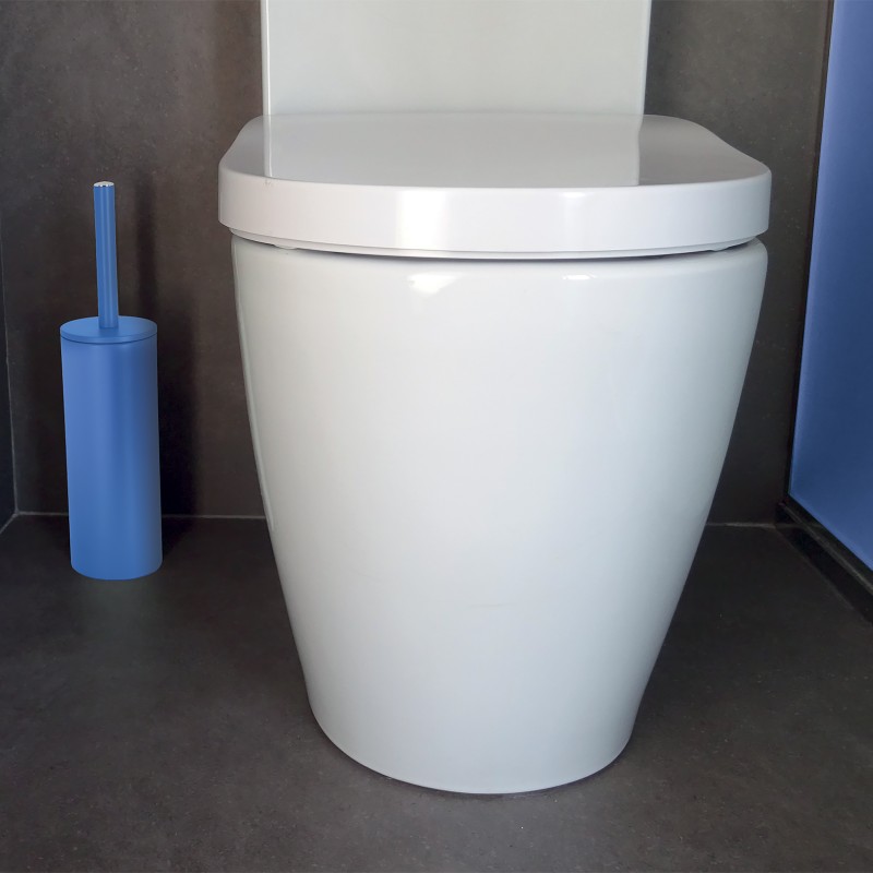 Spirella Brosse Wc Avec Support Acier AKIRA Bleu Roi Spirella