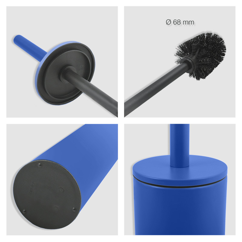 Spirella Brosse Wc Avec Support Acier AKIRA Bleu Roi Spirella