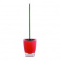 Spirella Brosse Wc Avec Support Acrylique & Inox TAHITI Rouge MSV