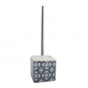 Spirella Brosse Wc Avec Support Céramique AMADORA Bleu & Blanc MSV