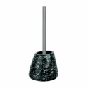 Spirella Brosse Wc Avec Support Céramique ETNA Noir & Gris Spirella