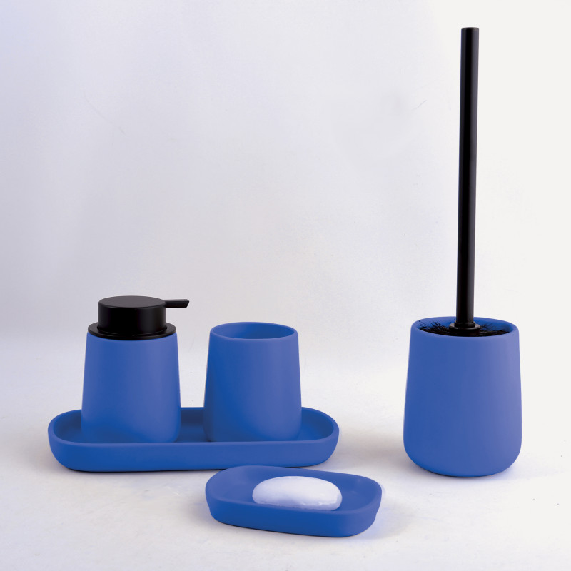 Spirella Brosse Wc Avec Support Céramique MAONIE Bleu Roi Mat MSV