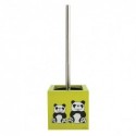 Spirella Brosse Wc Avec Support MDF & Acier Inox Carré Panda MSV