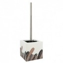 Spirella Brosse Wc Avec Support MDF & Acier Inox Motifs PLUMAS VINTAGE MSV