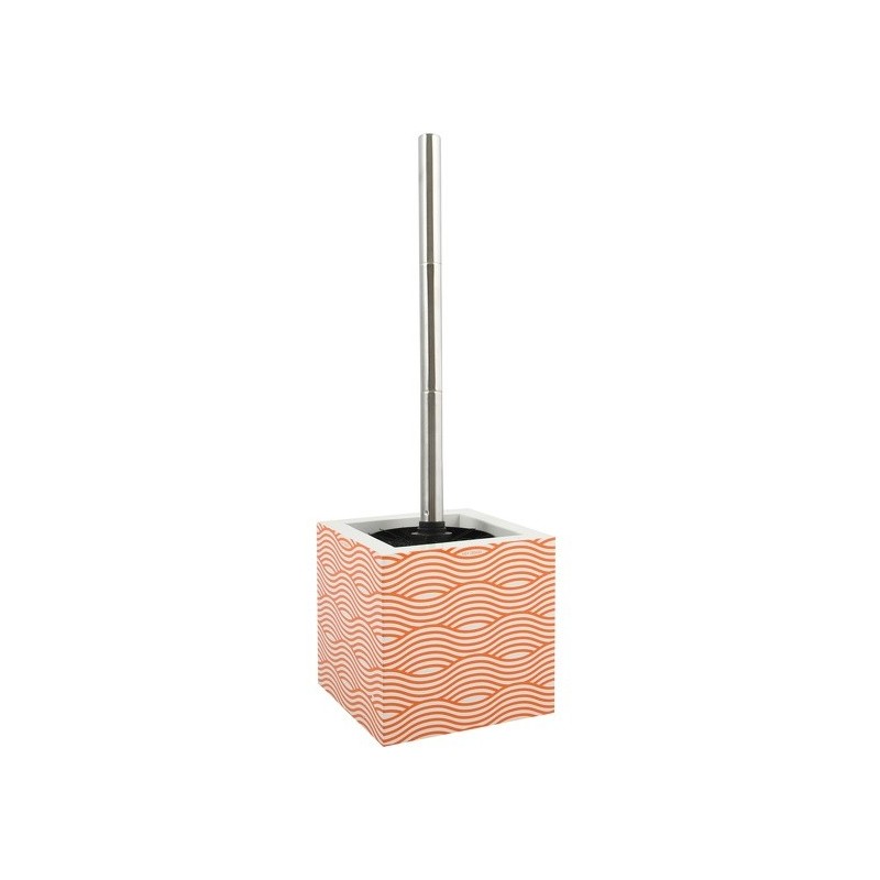 spirella Brosse Wc avec support MDF & Acier Inox WAVE Orange MSV