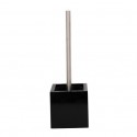 Spirella Brosse Wc Avec Support MDF & Inox Noir Brillant MSV