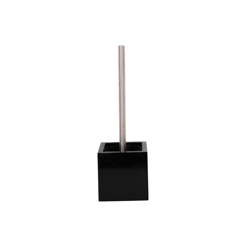 spirella Brosse Wc avec support MDF & Inox Noir Brillant MSV