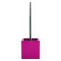 Spirella Brosse Wc Avec Support MDF Inox Rose Fuschia MSV