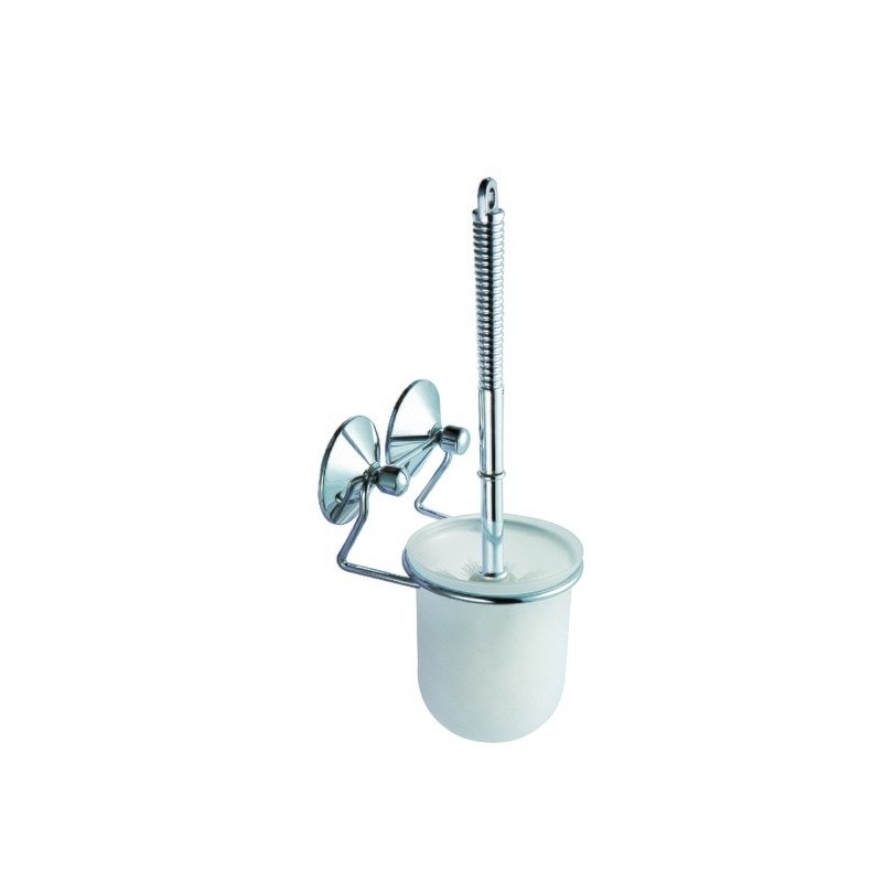 spirella Brosse Wc avec support mural Acier Supers Ventouses Chromé MSV