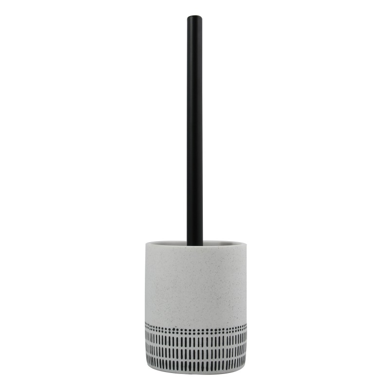 spirella Brosse Wc avec support polyrésine & bambou YUMA Noir & Blanc Spirella